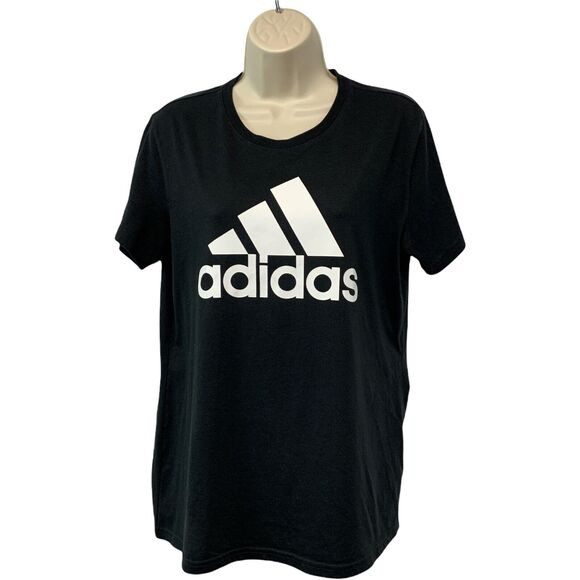 Adidas Womens The Go-To Performance Climate Tee T Shirt Size Large Black - Picture 1 of 7
